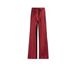 Roberto Cavalli Pants Womens 44 Burgundy Wide Leg Drawstring Satin Trousers